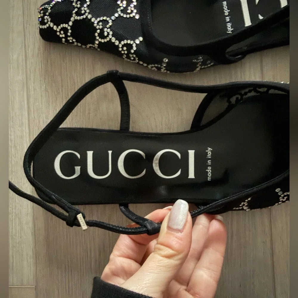 Gucci Crystal Slingback flats - Picture 4 of 5